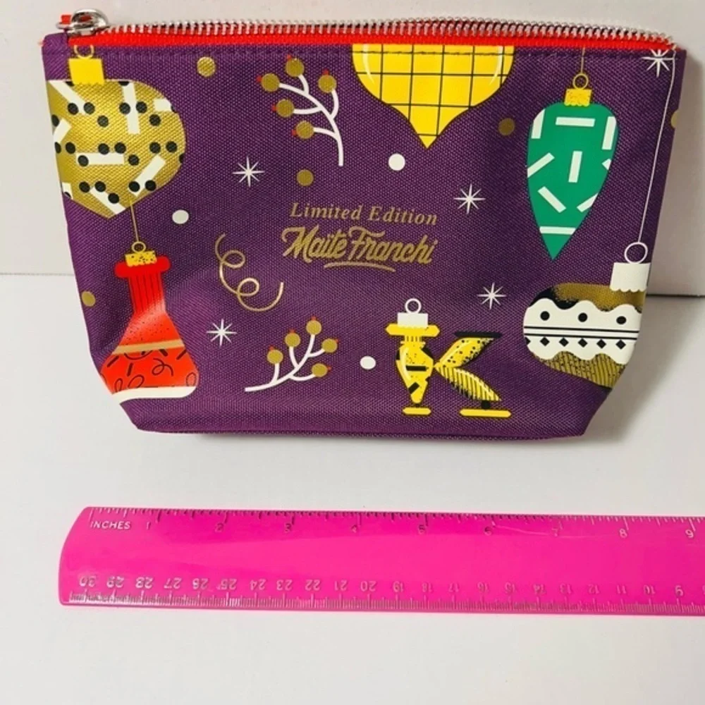 🎄Kiehl's SInce 1851 limited edition makeup bag Maite Franchi Christmas N…